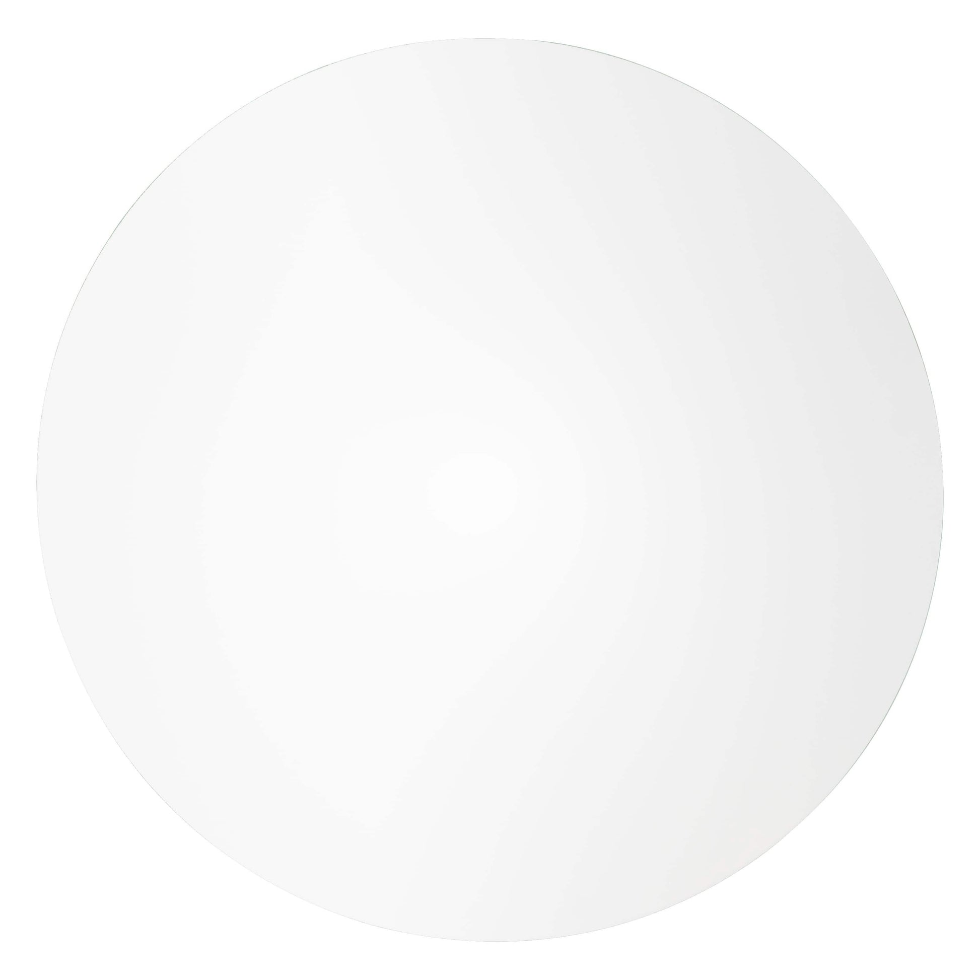 LeisureMod 5-Piece Dining Set Round White MDF Table and 4 Acrylic Chairs with White Base Clear Dining Set Leisuremod