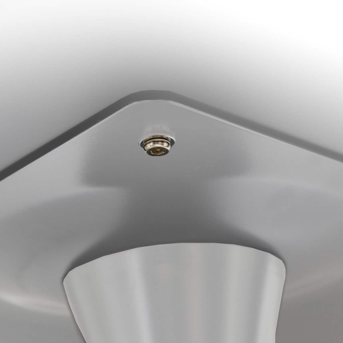 LeisureMod 5-Piece Dining Set Round White MDF Table and 4 Acrylic Chairs with White Base Clear Dining Set Leisuremod