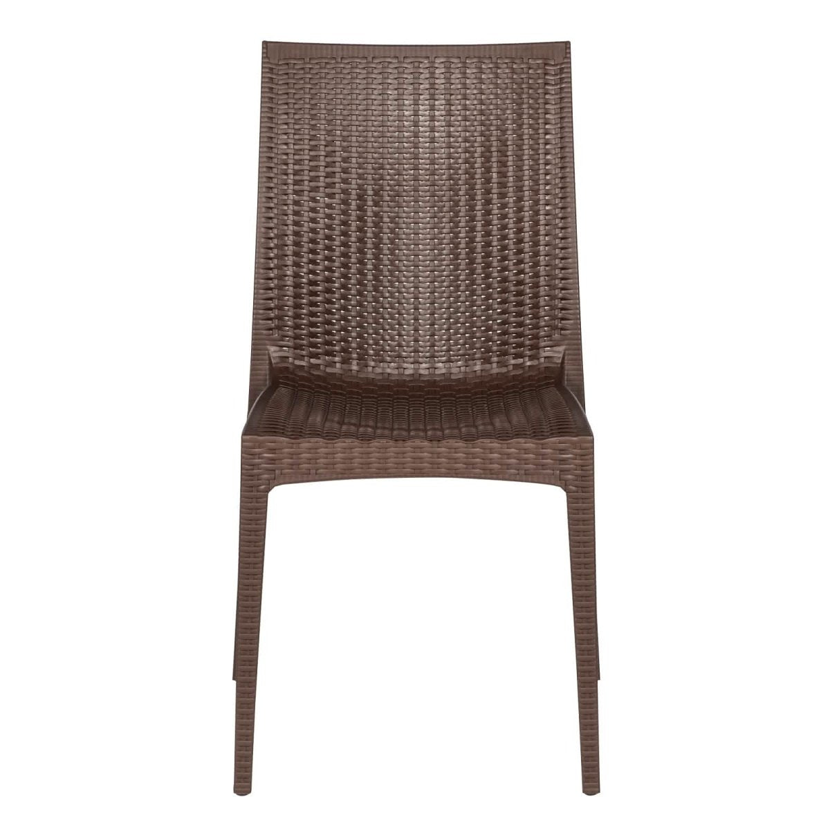 Mace Mid-Century 3-Piece Outdoor Dining Set Brown Dining Set Leisuremod