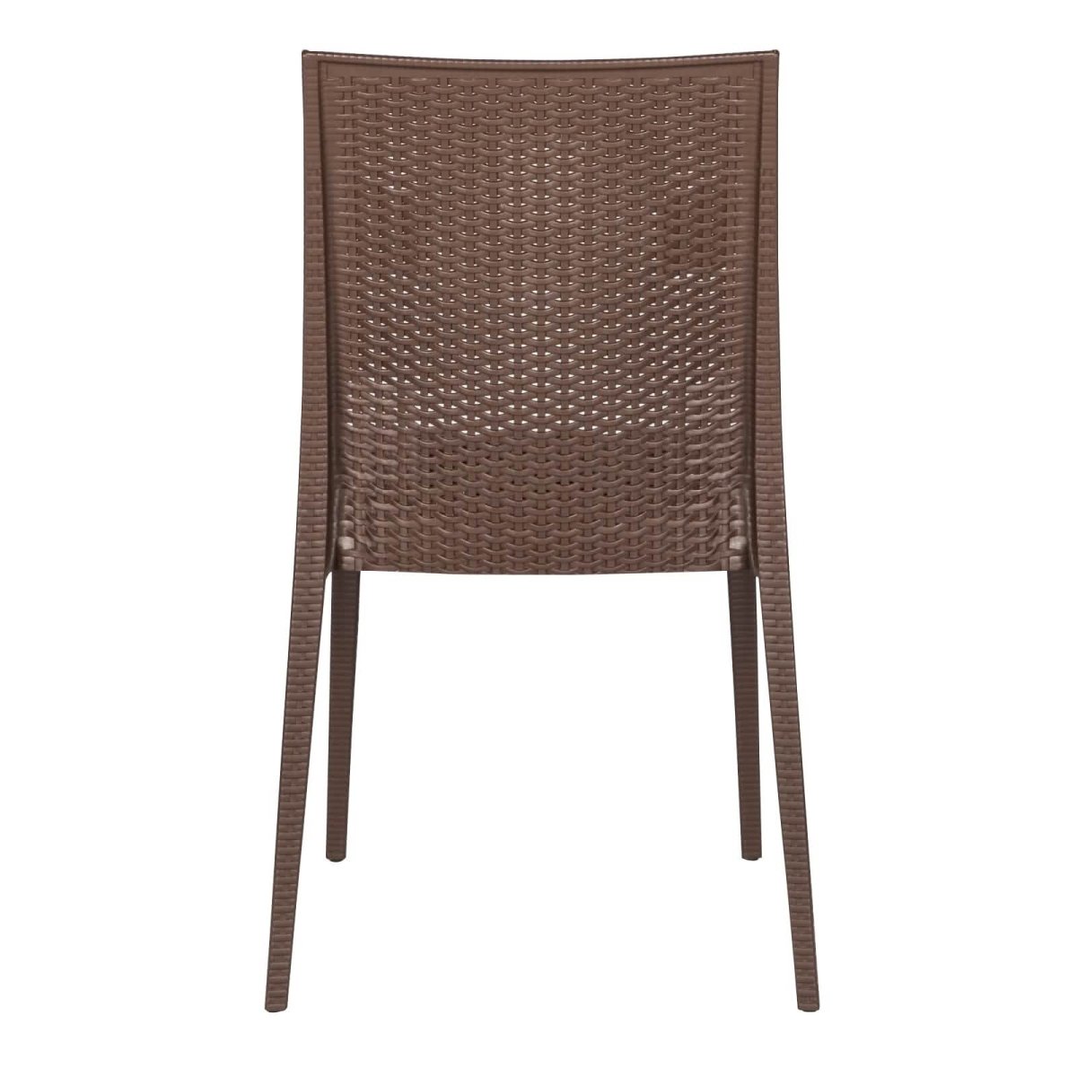 Mace Mid-Century 3-Piece Outdoor Dining Set Brown Dining Set Leisuremod