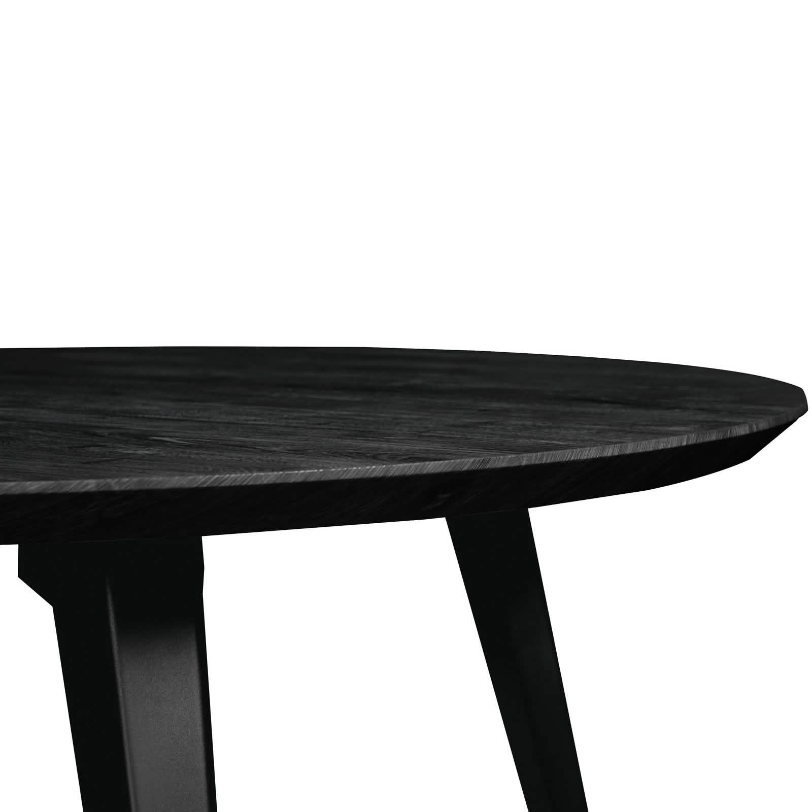 Leisuremod Dining Set Ravenna 5-Piece Dining Set: 4 Stackable Plastic Chairs & Round Wood Table, Metal Base