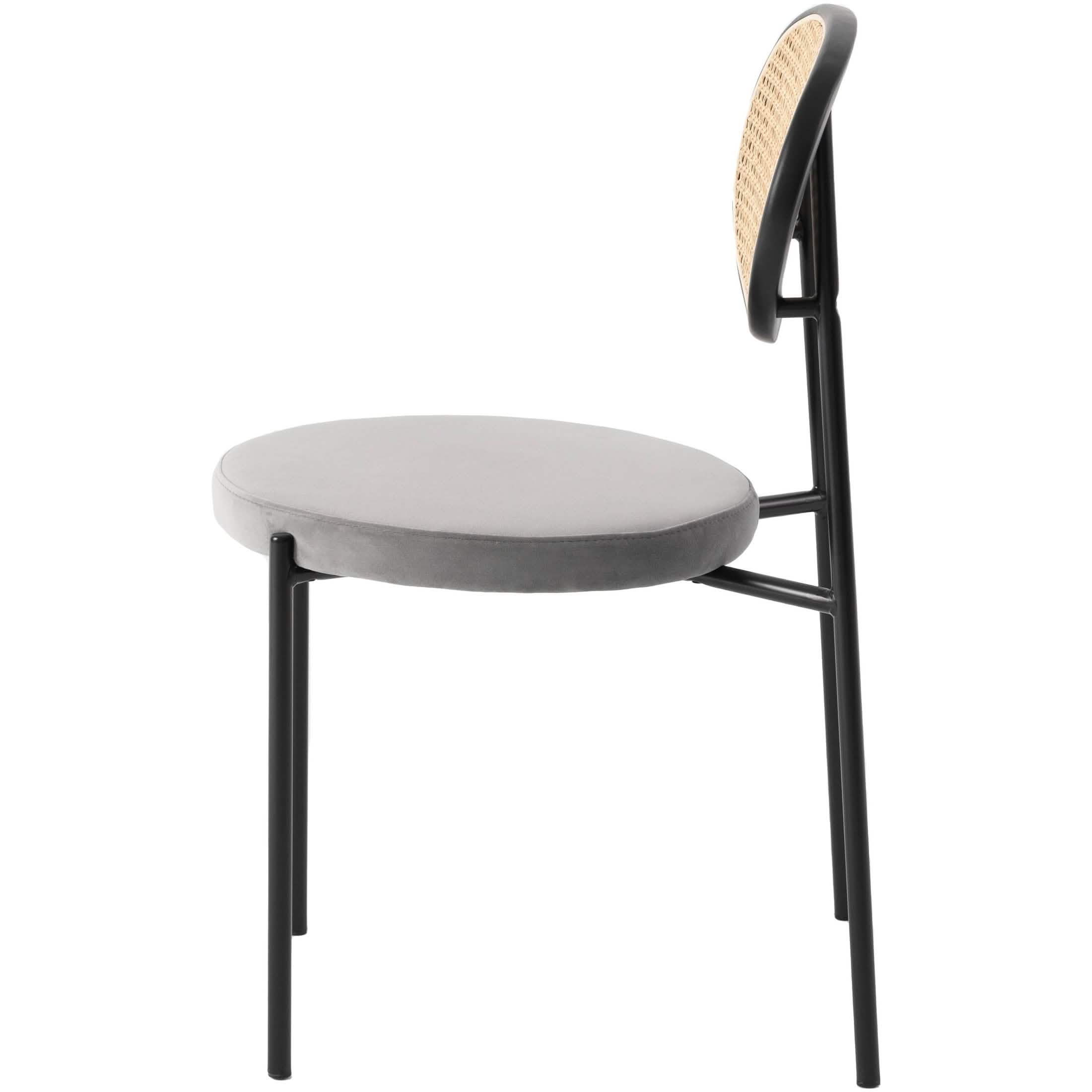 Ravenna 69" Rectangular Wood Dining Table with 6 Euston Wicker Dining Chairs Dining Set Leisuremod