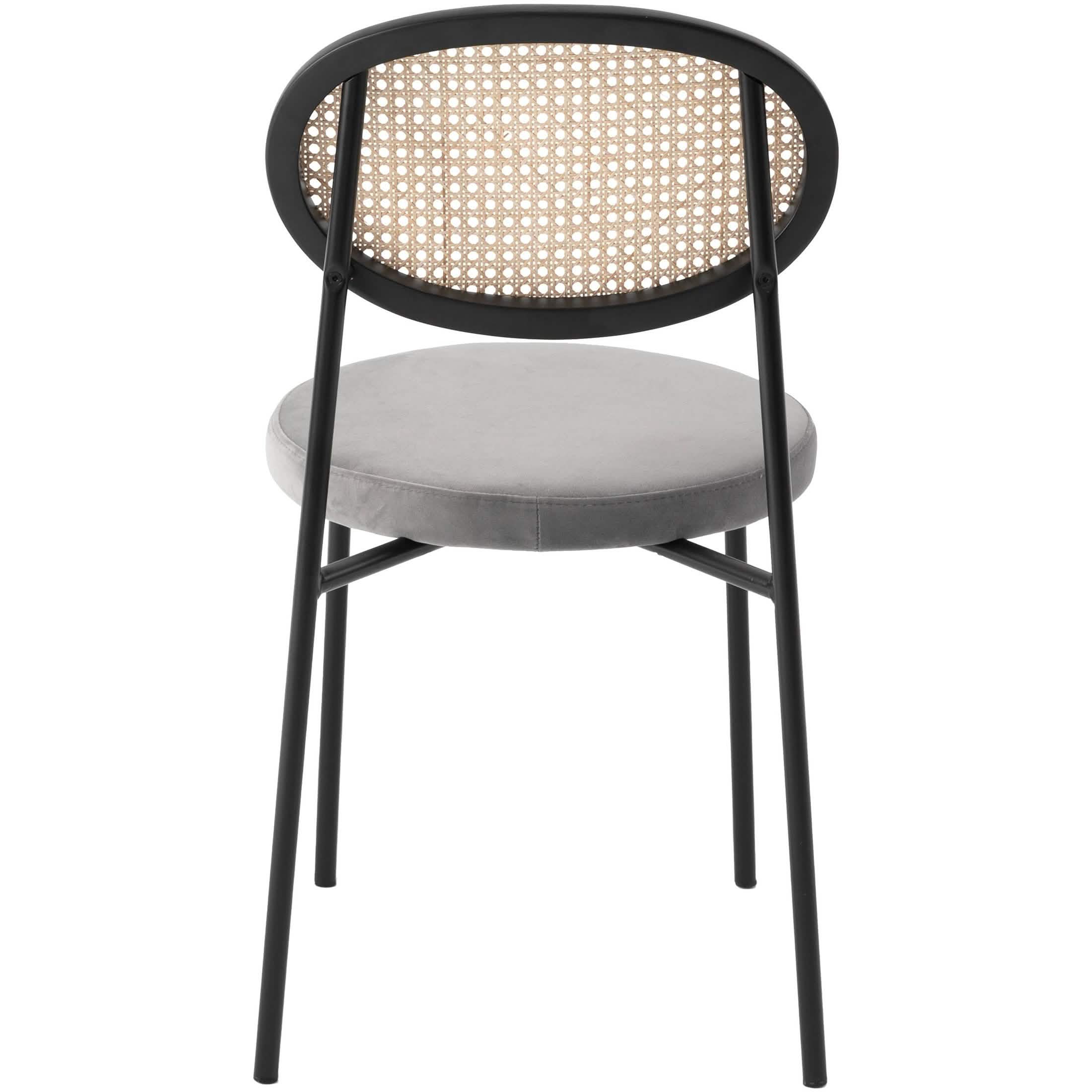 Ravenna 69" Rectangular Wood Dining Table with 6 Euston Wicker Dining Chairs Dining Set Leisuremod