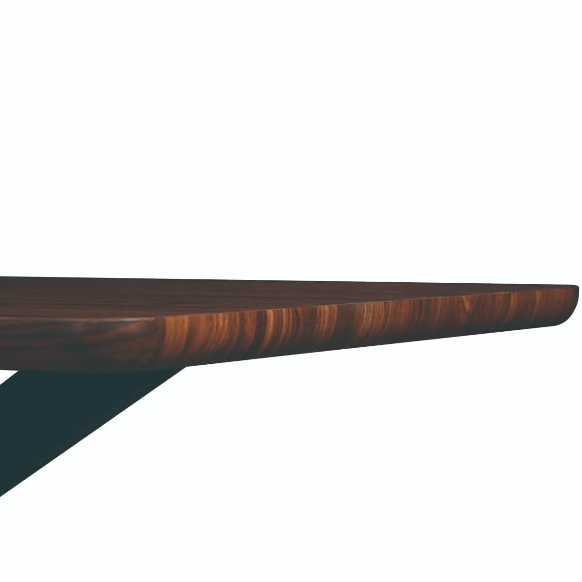 Ravenna 69" Rectangular Wood Dining Table with 6 Euston Wicker Dining Chairs Dining Set Leisuremod