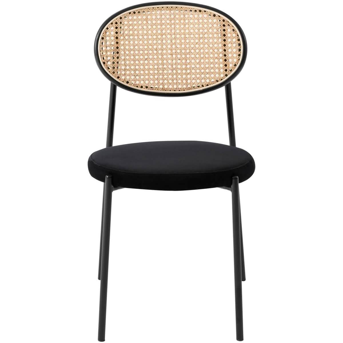 Ravenna 69" Rectangular Wood Dining Table with 6 Euston Wicker Dining Chairs Dining Set Leisuremod