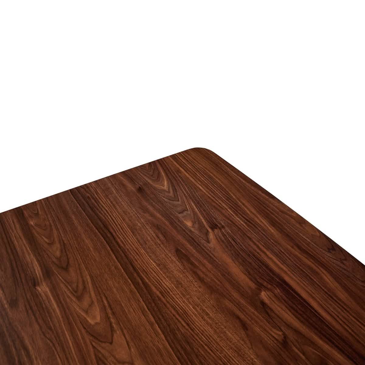 Ravenna 69" Rectangular Wood Dining Table with 6 Euston Wicker Dining Chairs Dining Set Leisuremod