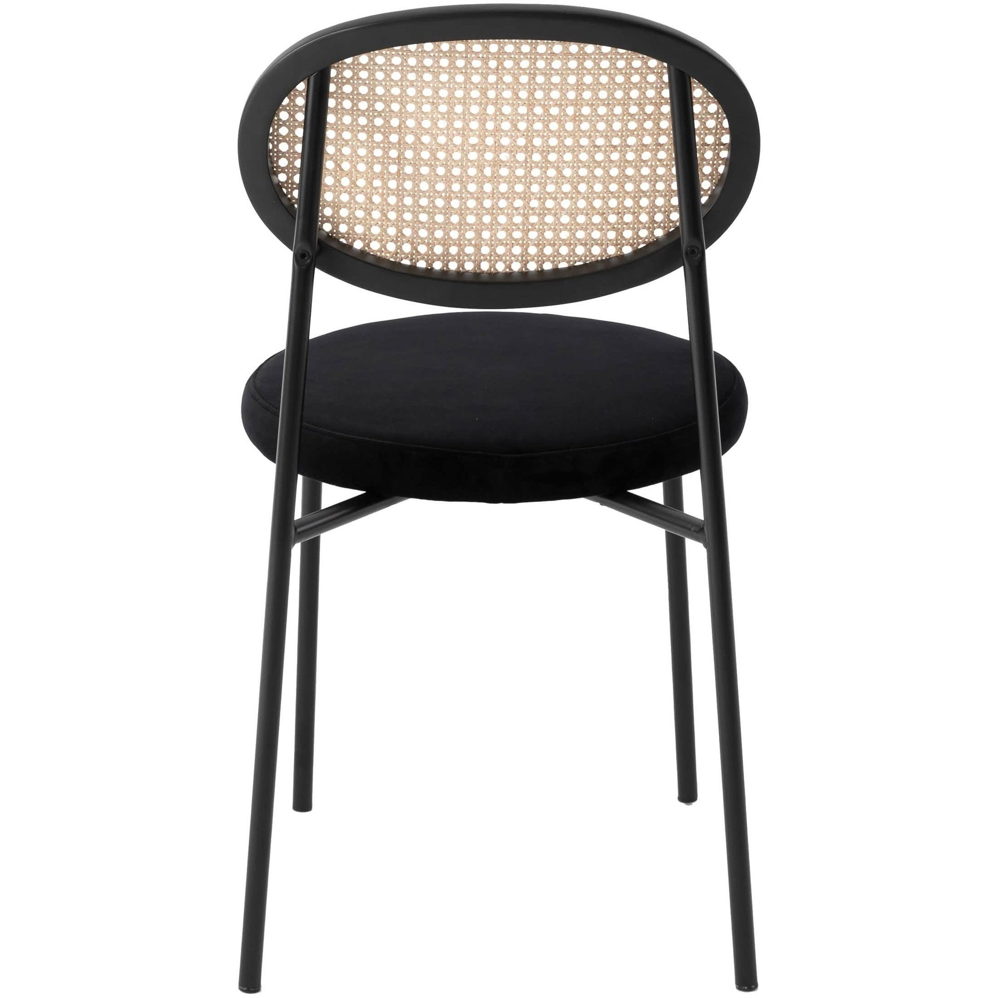 Ravenna 69" Rectangular Wood Dining Table with 6 Euston Wicker Dining Chairs Dining Set Leisuremod