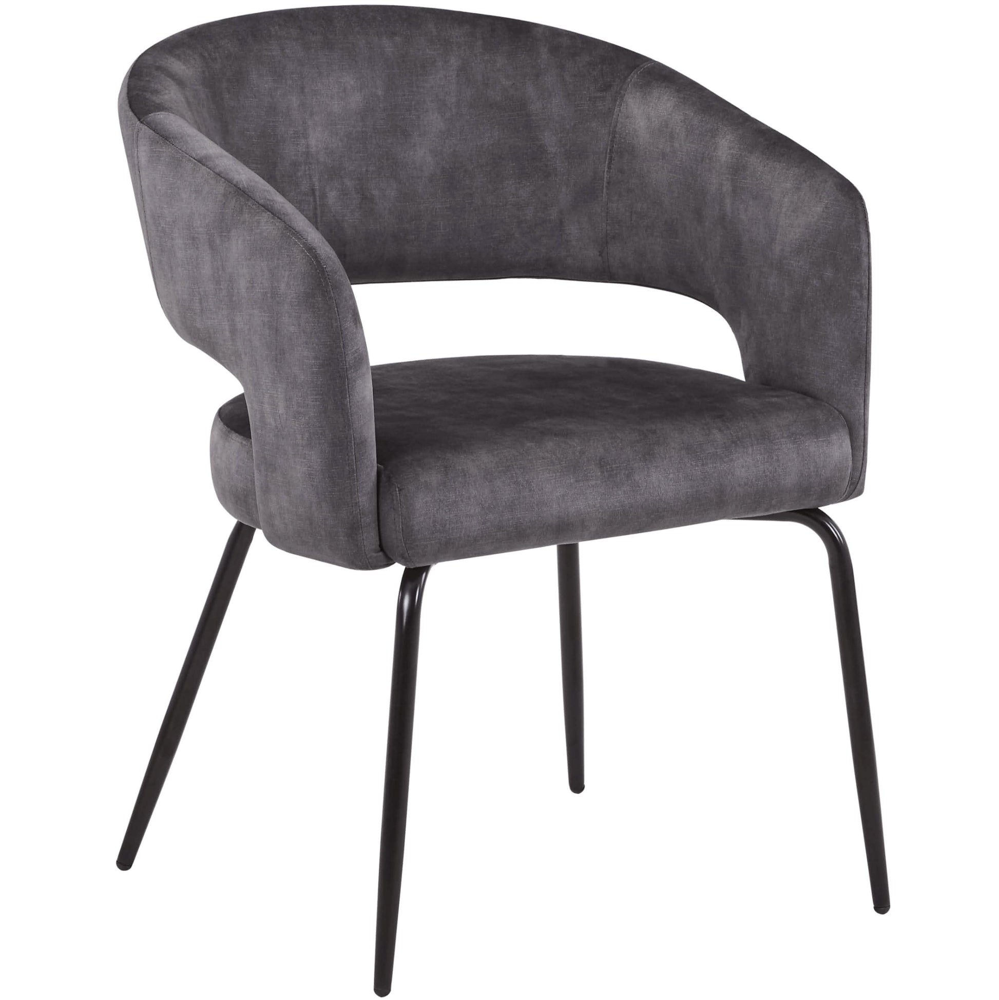 Leisuremod Dining Set Verve 5-Piece Dining Set with 36" Round Dining Table in Black MDF Top and 4 Dining Chairs Upholstered in Velvet/Leather