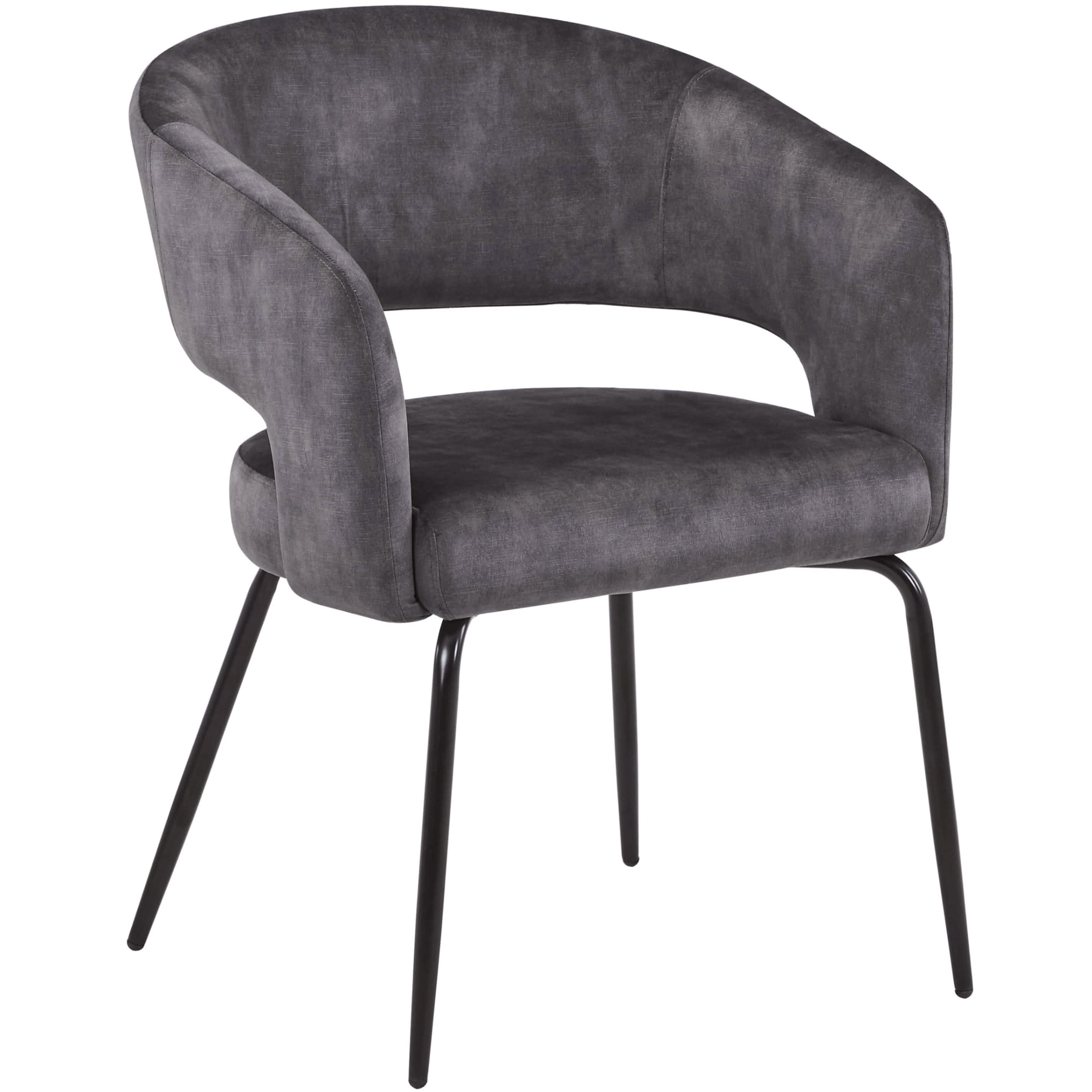 Leisuremod Dining Set Verve 5-Piece Dining Set with 36" Round Dining Table in Black MDF Top and 4 Dining Chairs Upholstered in Velvet/Leather