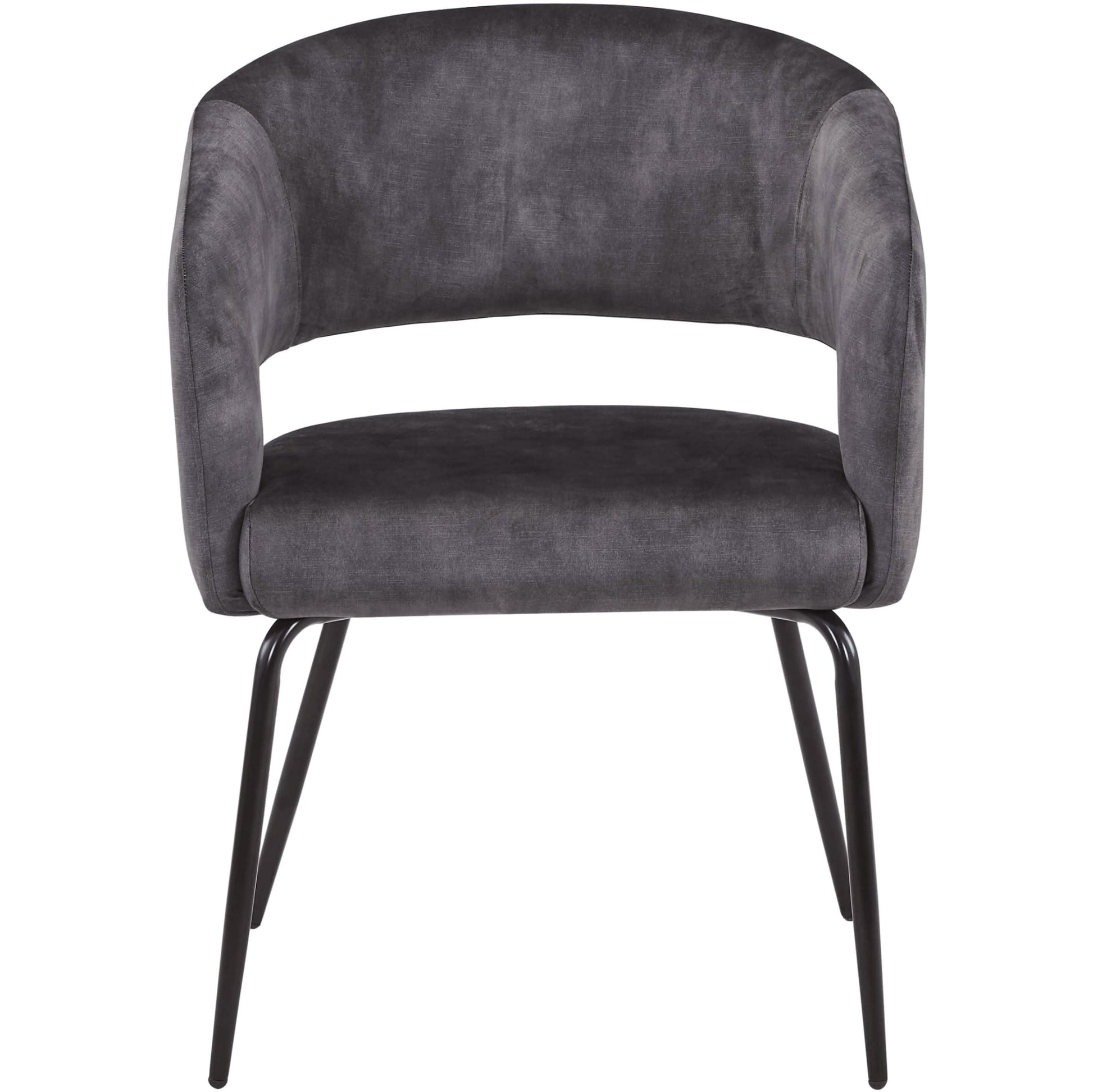 Leisuremod Dining Set Verve 5-Piece Dining Set with 36" Round Dining Table in Black MDF Top and 4 Dining Chairs Upholstered in Velvet/Leather