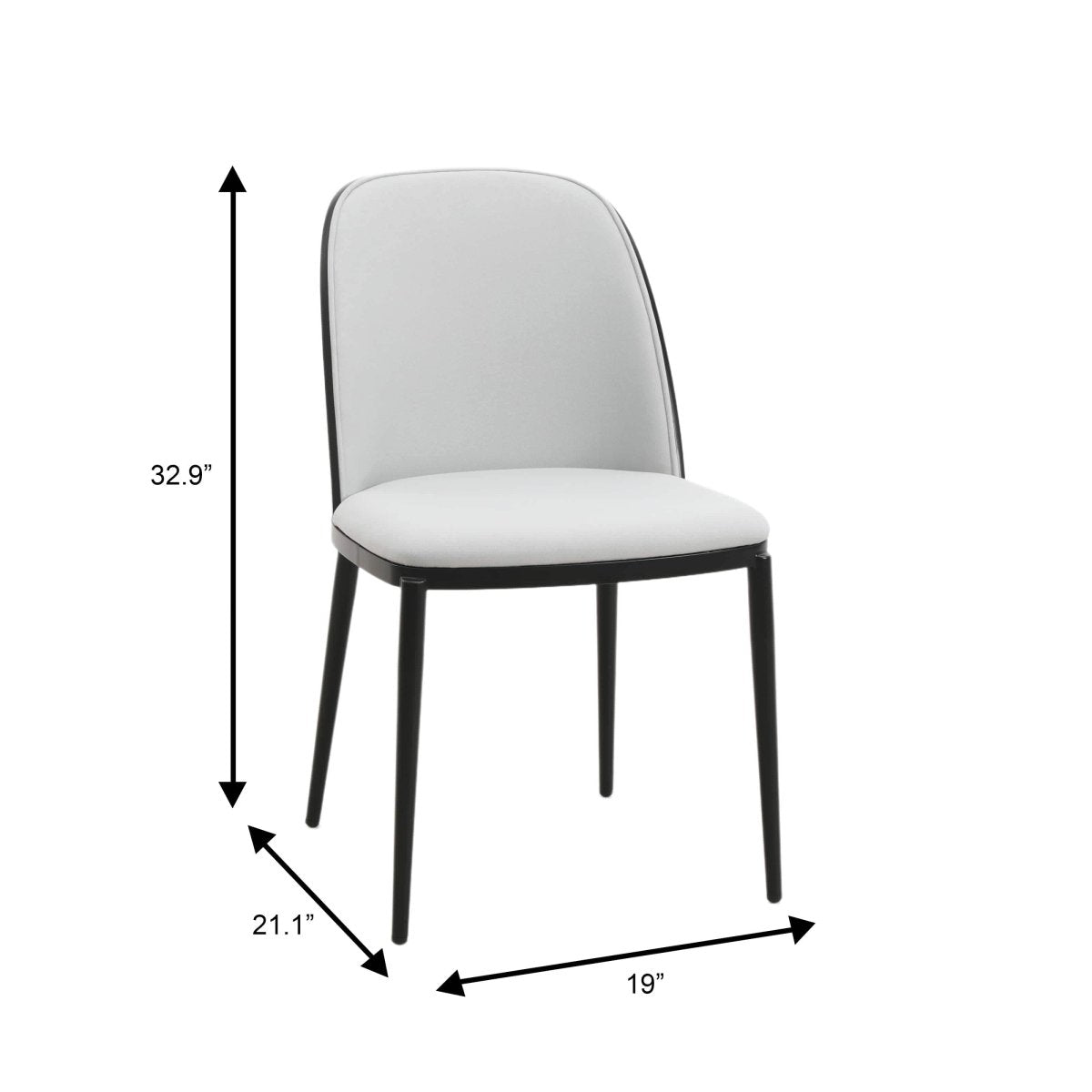 Verve 5-Piece Dining Set with 36" Round MDF Top Table and 4 Leather Dining Side Chairs Suede Fabric Black Platinum Blue Dining Set Leisuremod