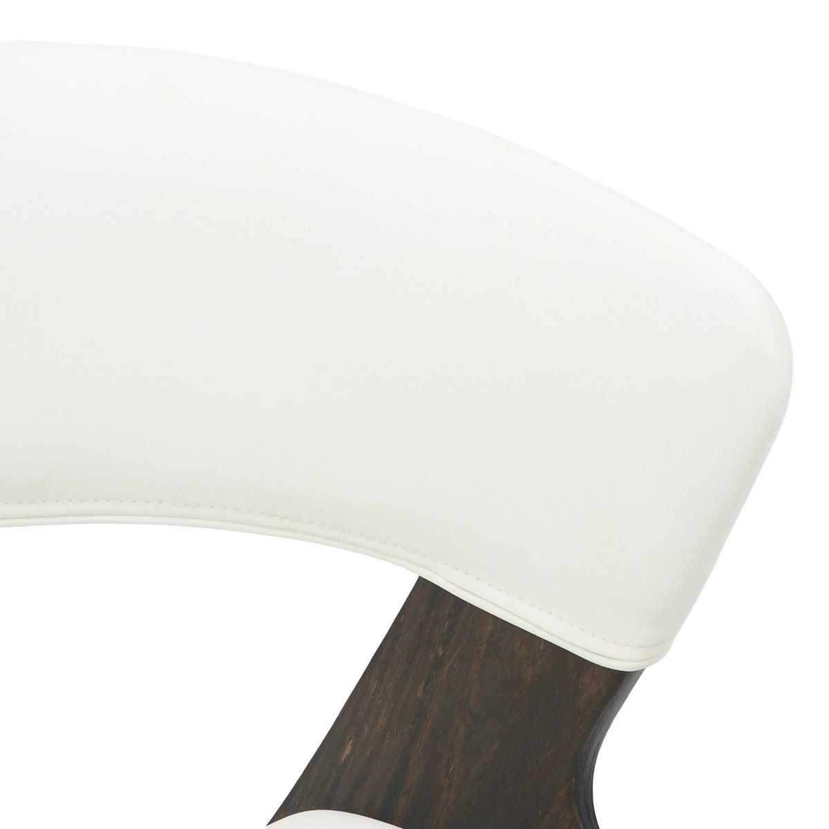 Zephry 5-Piece Dining Set with Square Dining Table White Sintered Stone Top and 4 Leather Dining Chairs Dark Walnut White Dining Set Leisuremod