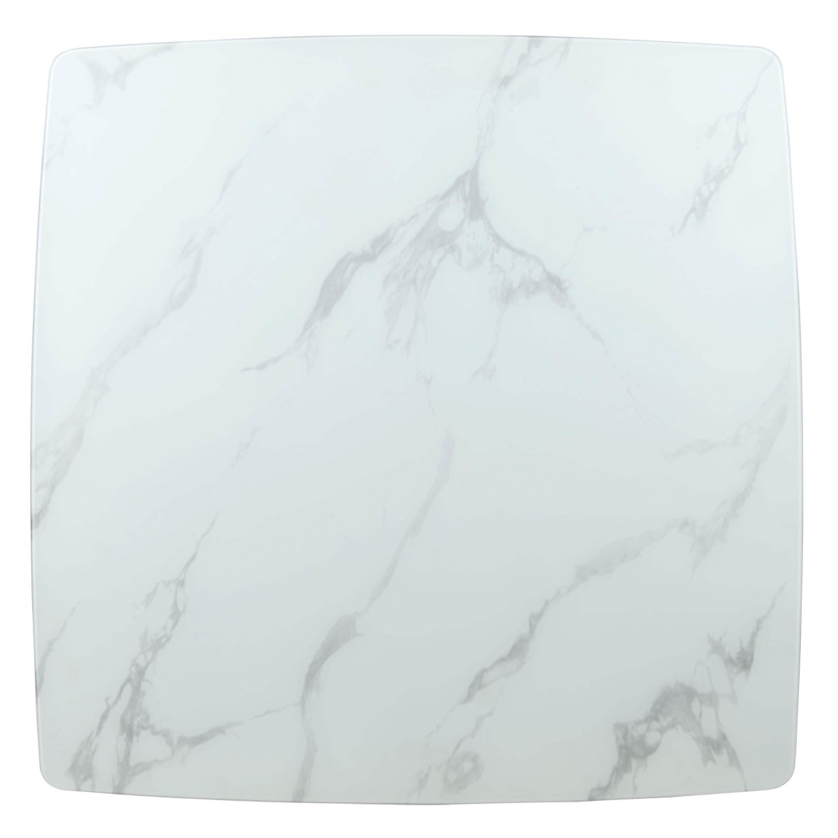 Zephry 5-Piece Dining Set with Square Dining Table White Sintered Stone Top and 4 Leather Dining Chairs Dark Walnut Light Taupe Dining Set Leisuremod