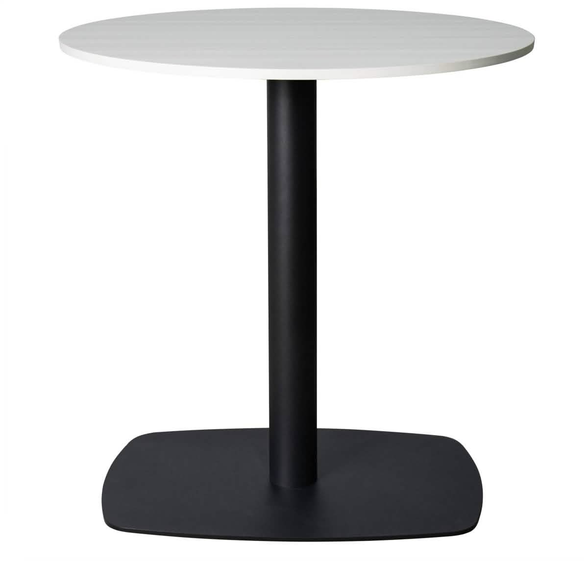 Leisuremod Dining Table 36 Inches / Light Wood Brown Vail Collection Dining Table Black Rectangle Base With 27"/36" Round Dark Brown MDF Top