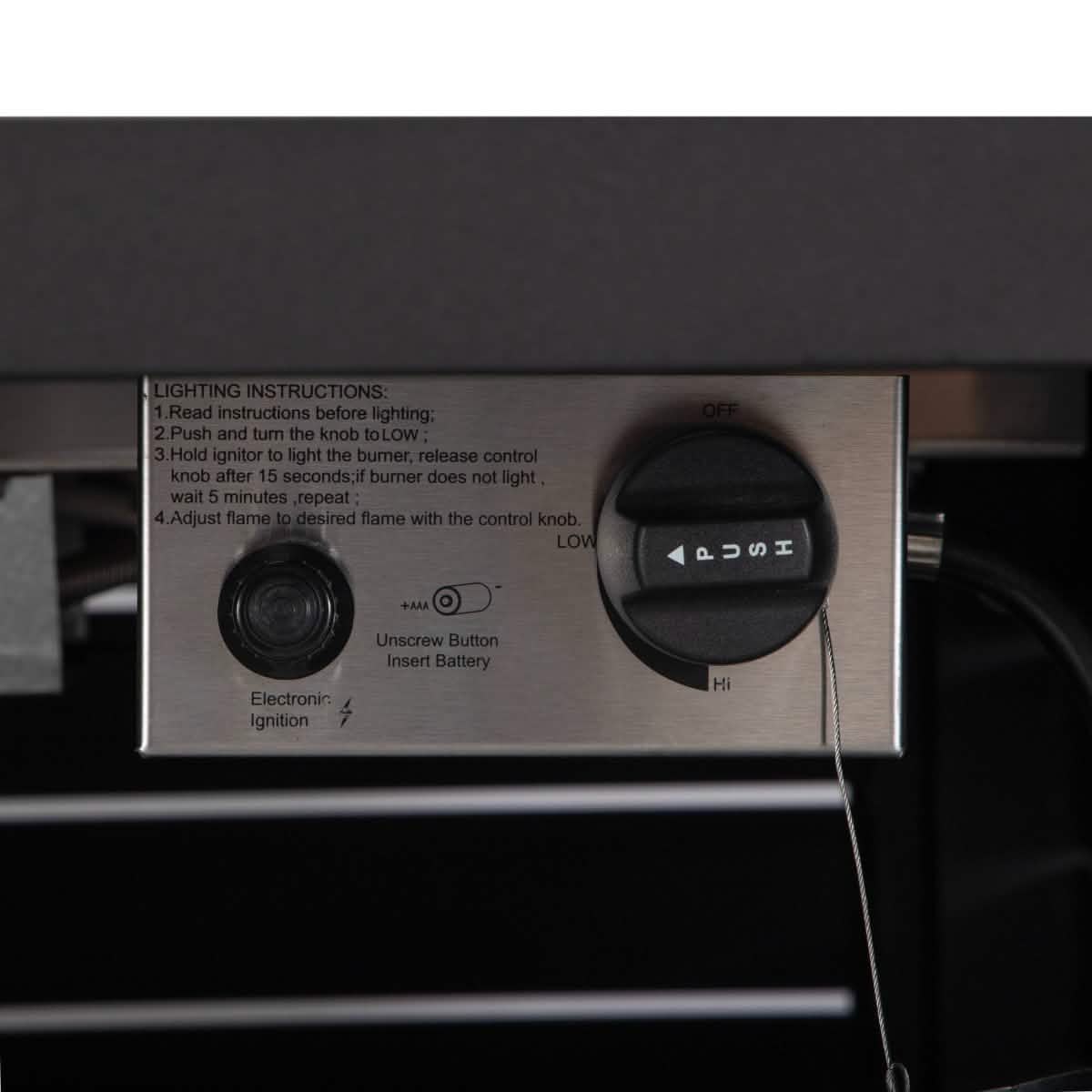 Chelsea Rectangular Aluminum Fire Pit Bar Table with Lid Glass Guard and Tank Holder Black Dining Table Leisuremod