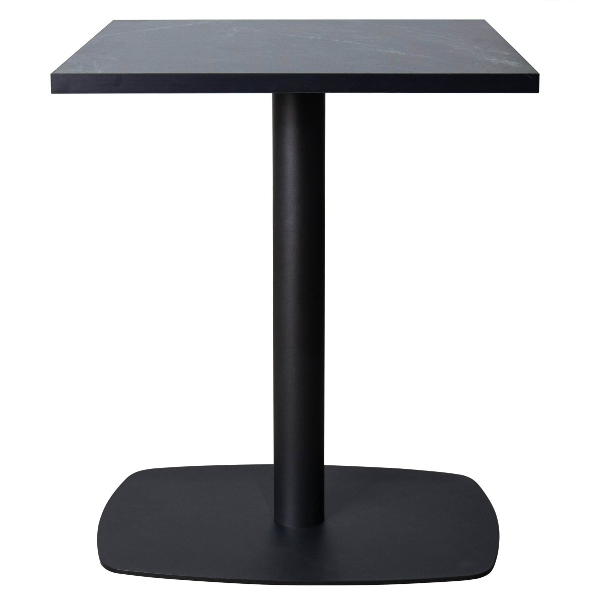 Leisuremod Dining Table Black Vail Collection Dining Table Black Rectangle Base With 24" Square MDF Top
