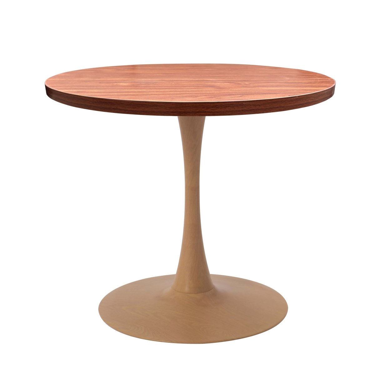 Leisuremod Dining Table Bristol 24"/27"/31" Round Dining Table Wood Transfer Cherry/Natural/Walnut Base with MDF Table Top