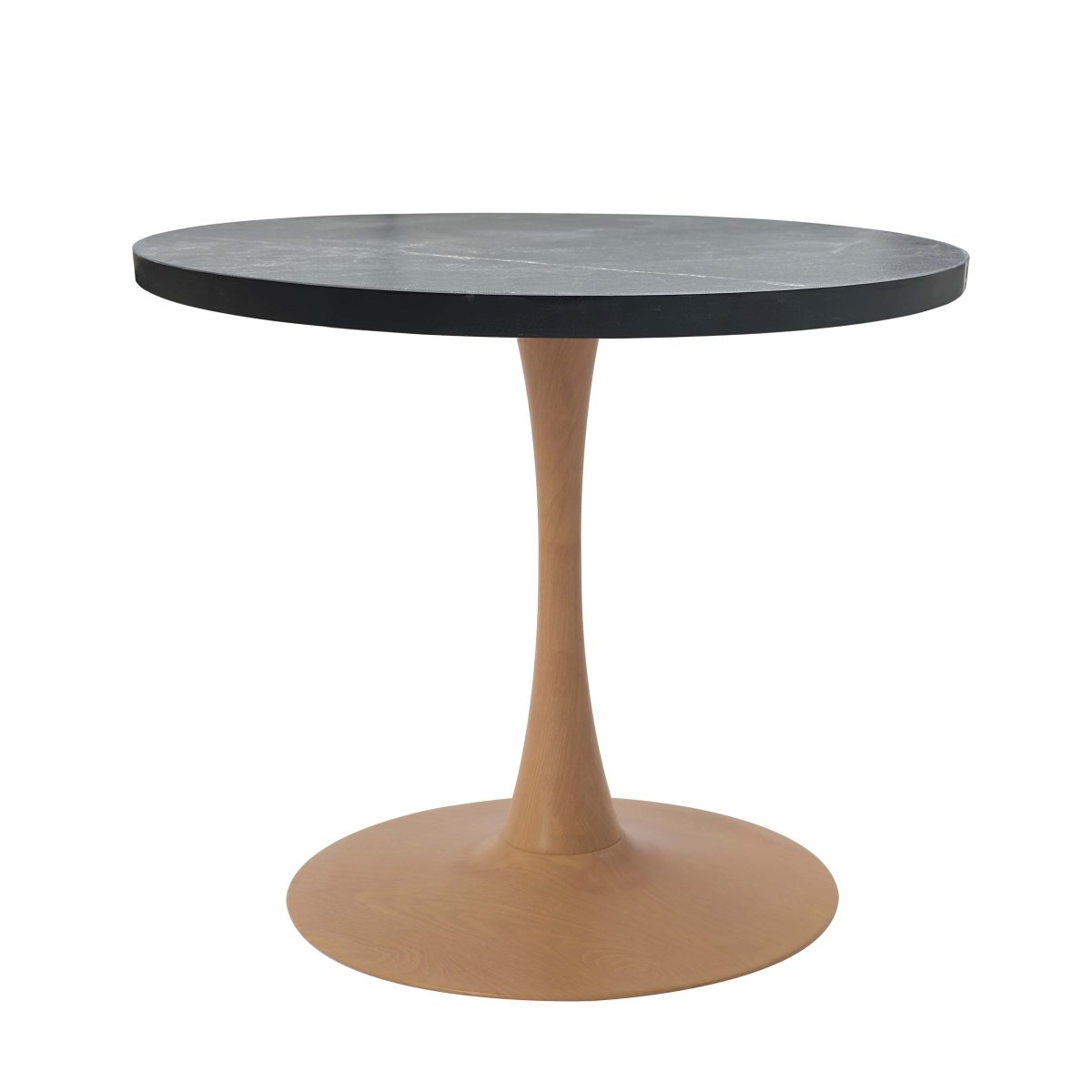 Leisuremod Dining Table Bristol 24"/27"/31" Round Dining Table Wood Transfer Cherry/Natural/Walnut Base with MDF Table Top