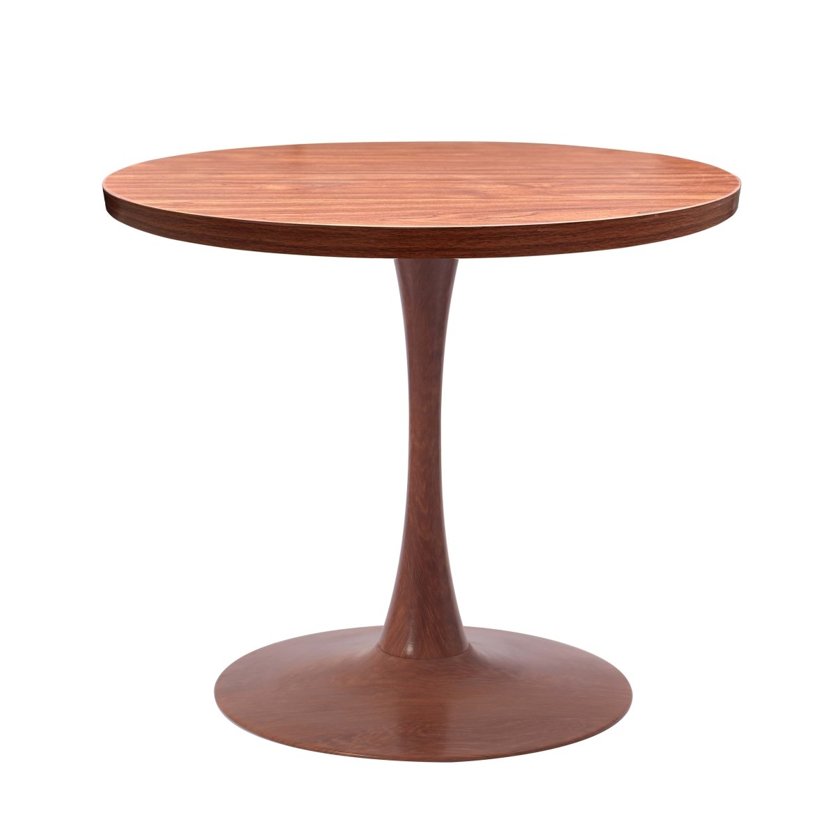 Leisuremod Dining Table Bristol 24"/27"/31" Round Dining Table Wood Transfer Cherry/Natural/Walnut Base with MDF Table Top