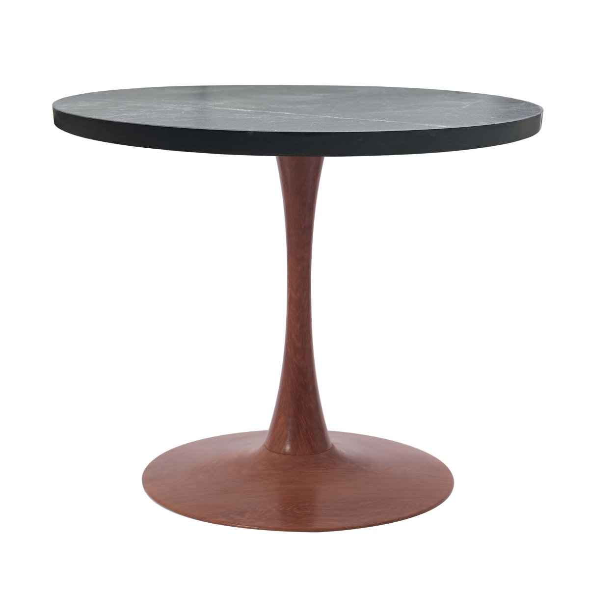 Leisuremod Dining Table Bristol 24"/27"/31" Round Dining Table Wood Transfer Cherry/Natural/Walnut Base with MDF Table Top