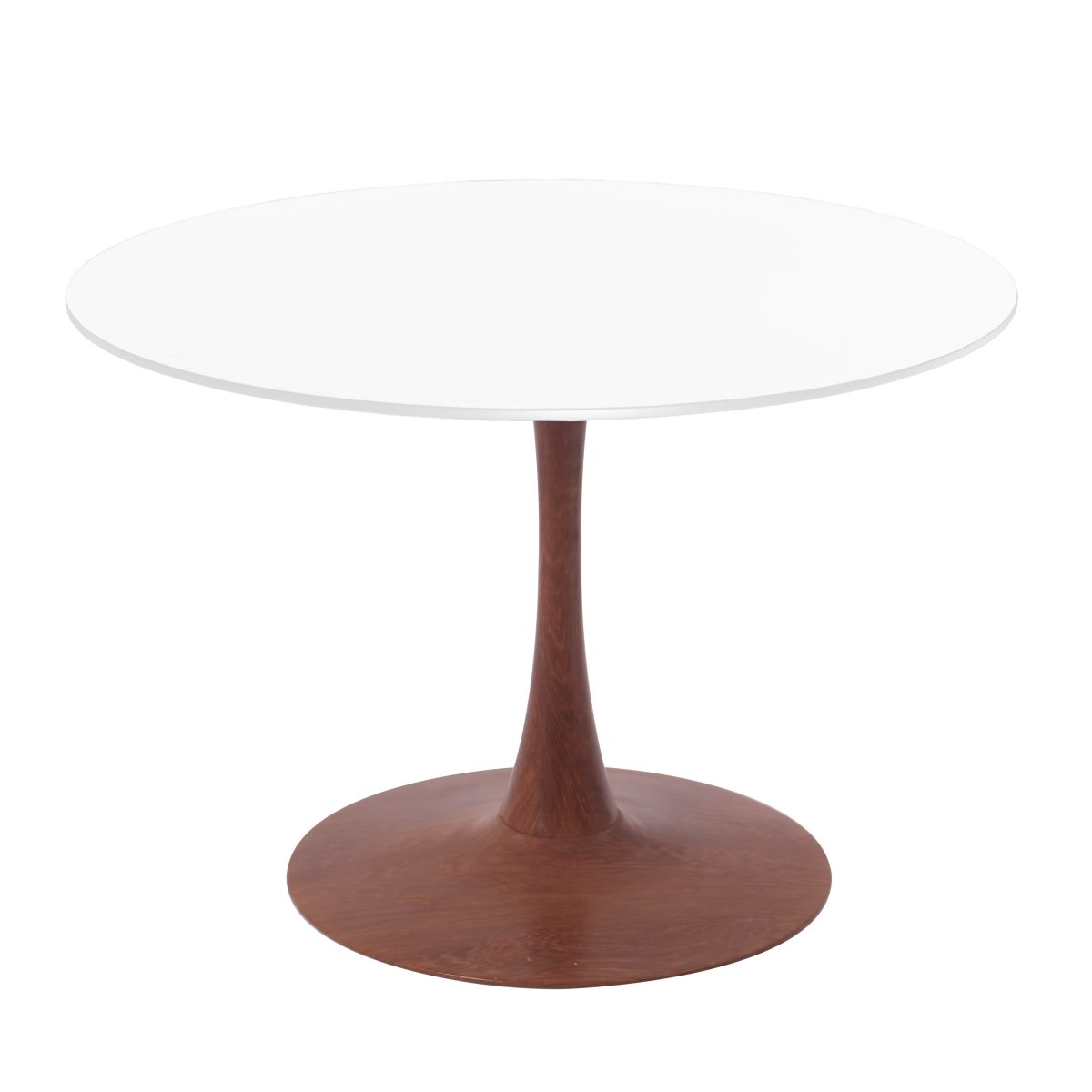 Leisuremod Dining Table Bristol 35"/36"/40" Round Dining Table Wood Transfer Cherry/Natural/Walnut Base with MDF Table Top