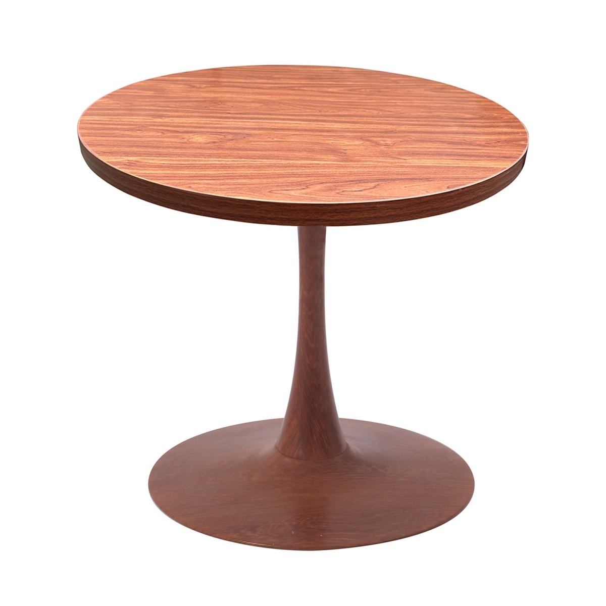 Leisuremod Dining Table Cherry / 27" / Cognac Brown Bristol 24"/27"/31" Round Dining Table Wood Transfer Cherry/Natural/Walnut Base with MDF Table Top