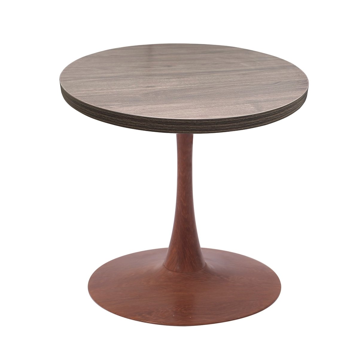 Leisuremod Dining Table Cherry / 27" / Dark Walnut Bristol 24"/27"/31" Round Dining Table Wood Transfer Cherry/Natural/Walnut Base with MDF Table Top