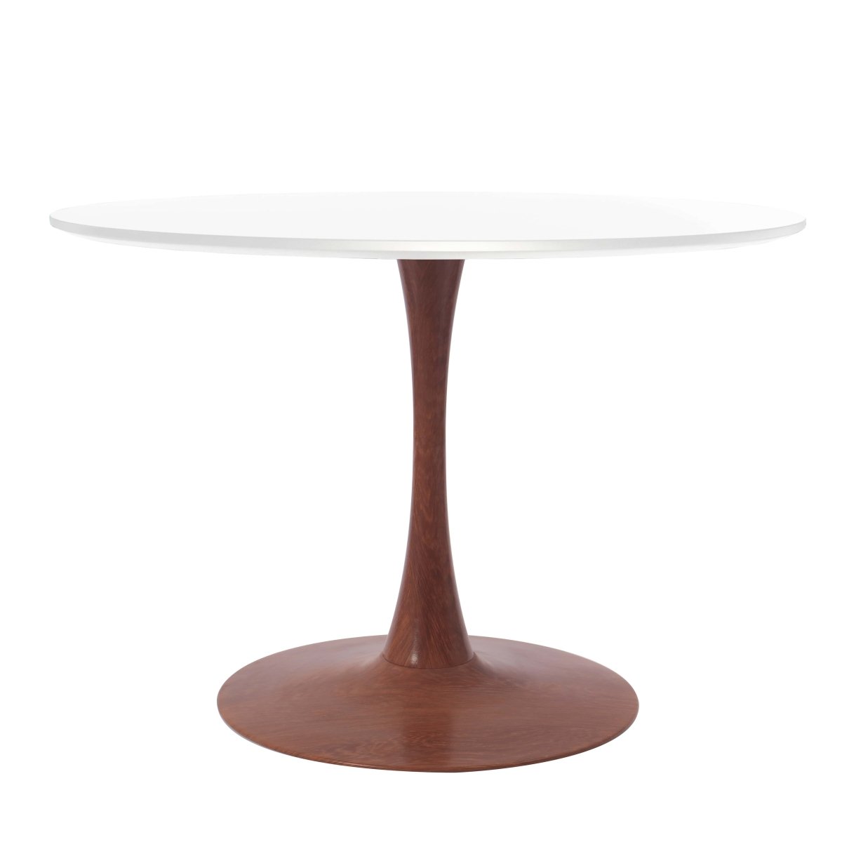 Leisuremod Dining Table Cherry / 35" / White Bristol 35"/36"/40" Round Dining Table Wood Transfer Cherry/Natural/Walnut Base with MDF Table Top