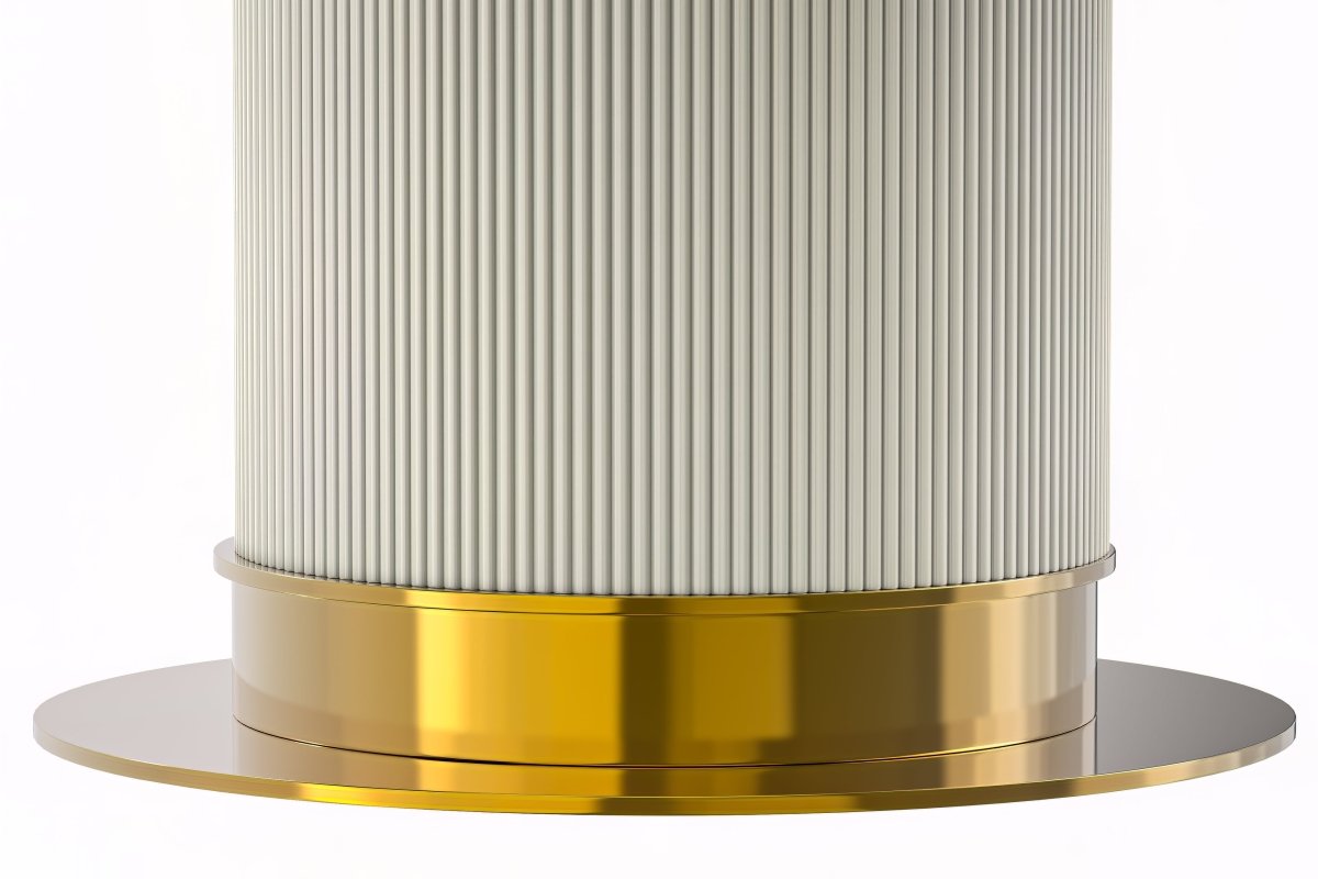 Leisuremod Dining Table Jexis Round Dining Table with Glass/Sintered Stone Top and Stainless Steel Pedestal Base