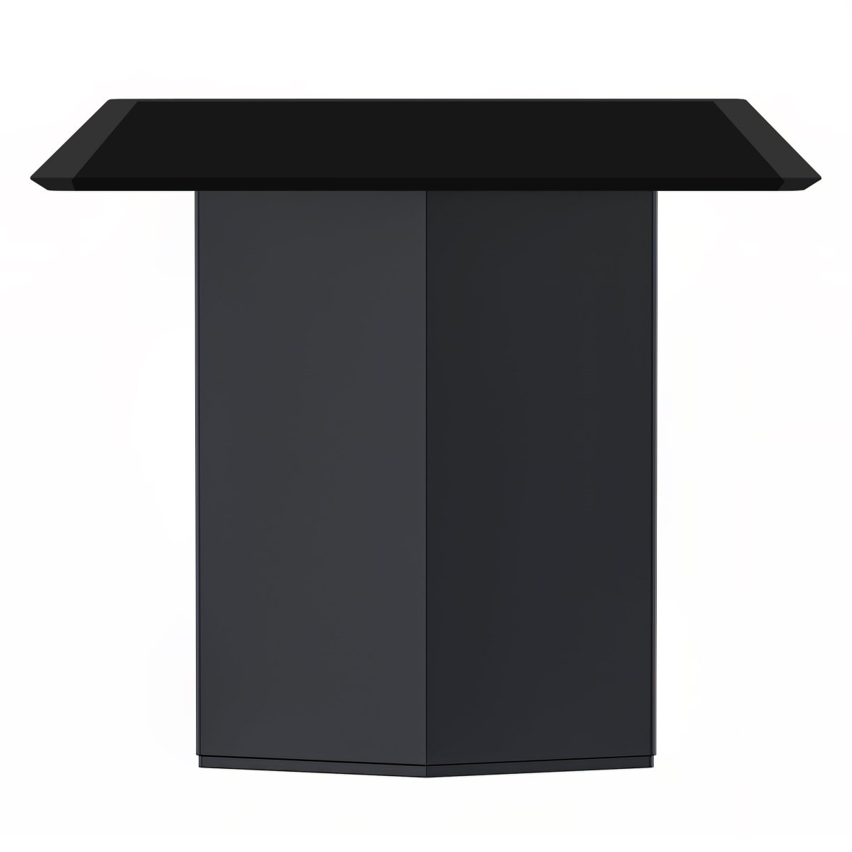 Leisuremod Dining Table Lior Dining Table Rectangular Glass/Sintered Stone Tabletop and Black Steel Legs