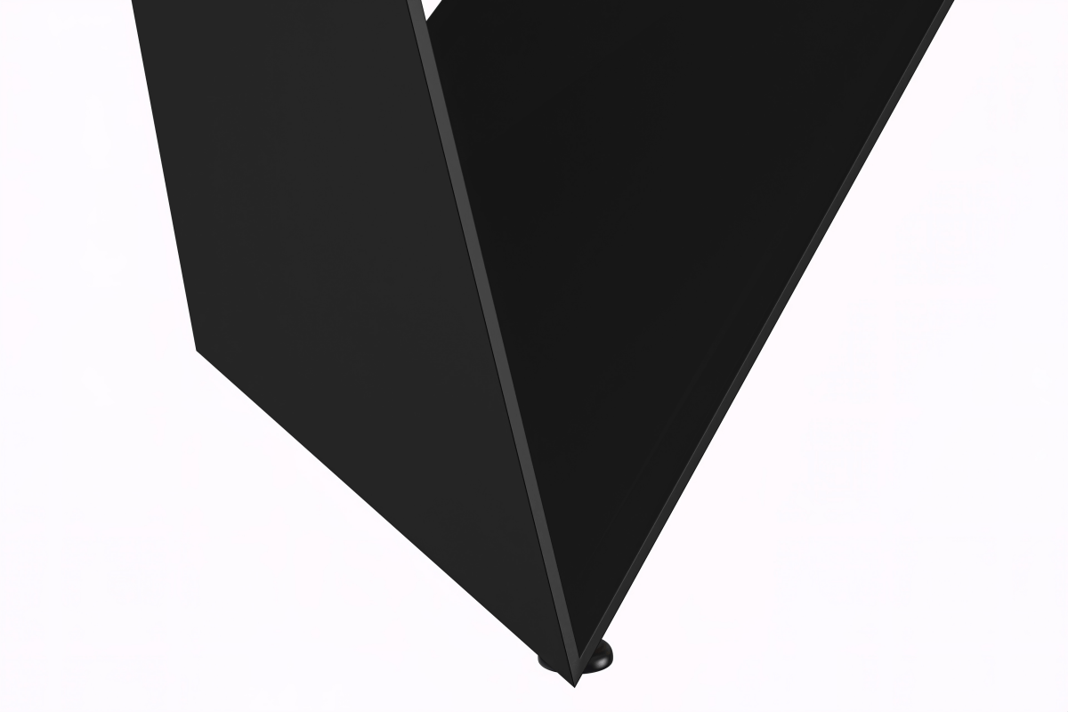 Leisuremod Dining Table Nuvor Dining Table with Rectangular Sintered Stone/Glass Tabletop and Black Steel Legs