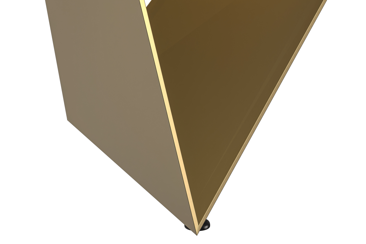 Nuvor Dining Table with Rectangular Sintered Stone/Glass Tabletop and Gold Steel Legs Dining Table Leisuremod