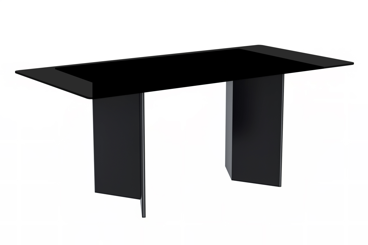 Leisuremod Dining Table Olyra Dining Table with Rectangular Glass/Sintered Stone Tabletop and Stainless Steel Base