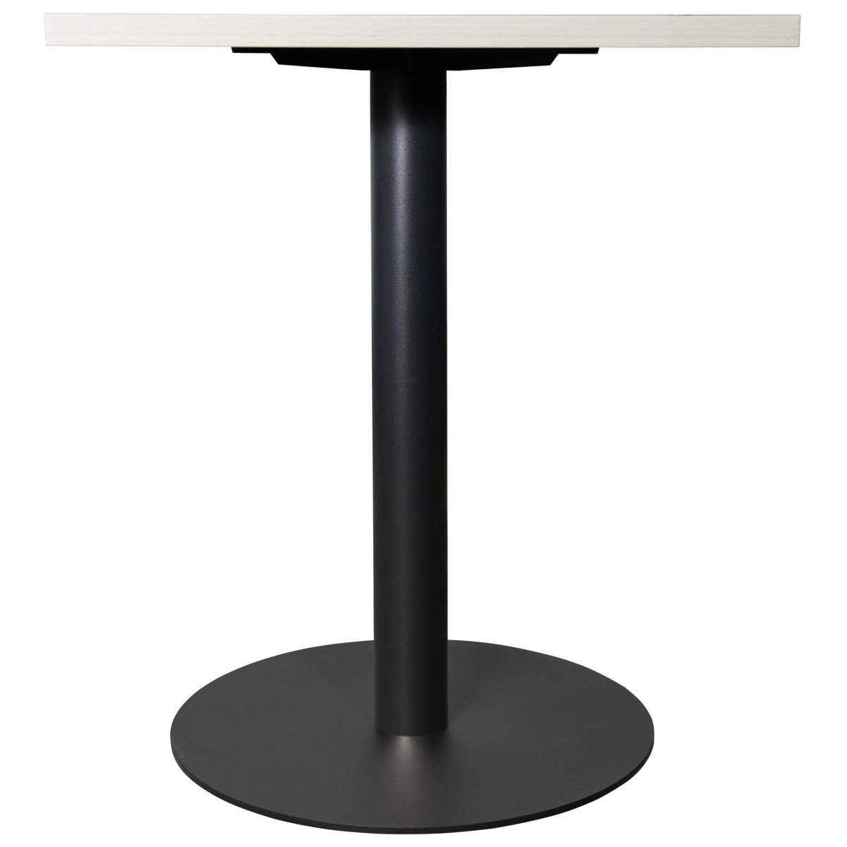 Leisuremod Dining Table Vail Collection Dining Table Black/Gold Round Base With 24" Square Black MDF Top
