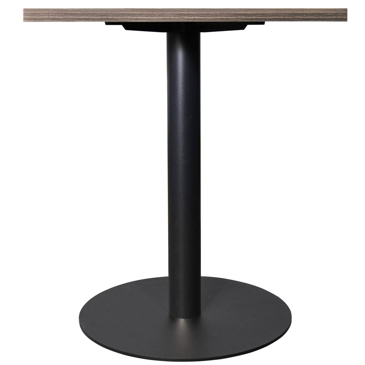Leisuremod Dining Table Vail Collection Dining Table Black/Gold Round Base With 24" Square Black MDF Top