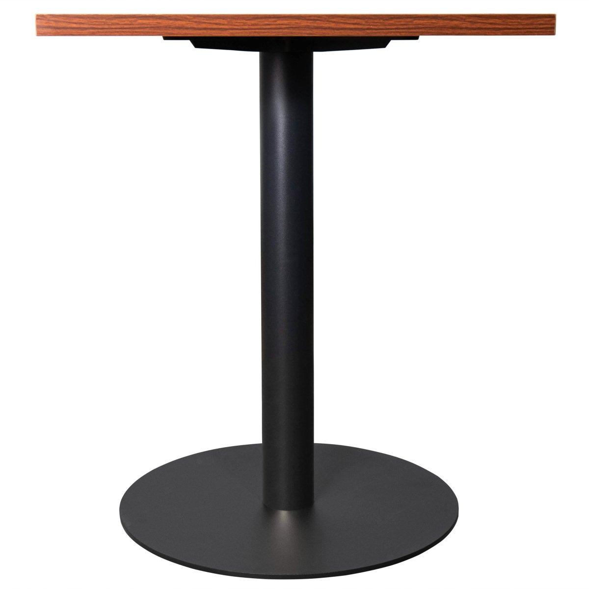 Leisuremod Dining Table Vail Collection Dining Table Black/Gold Round Base With 24" Square Black MDF Top