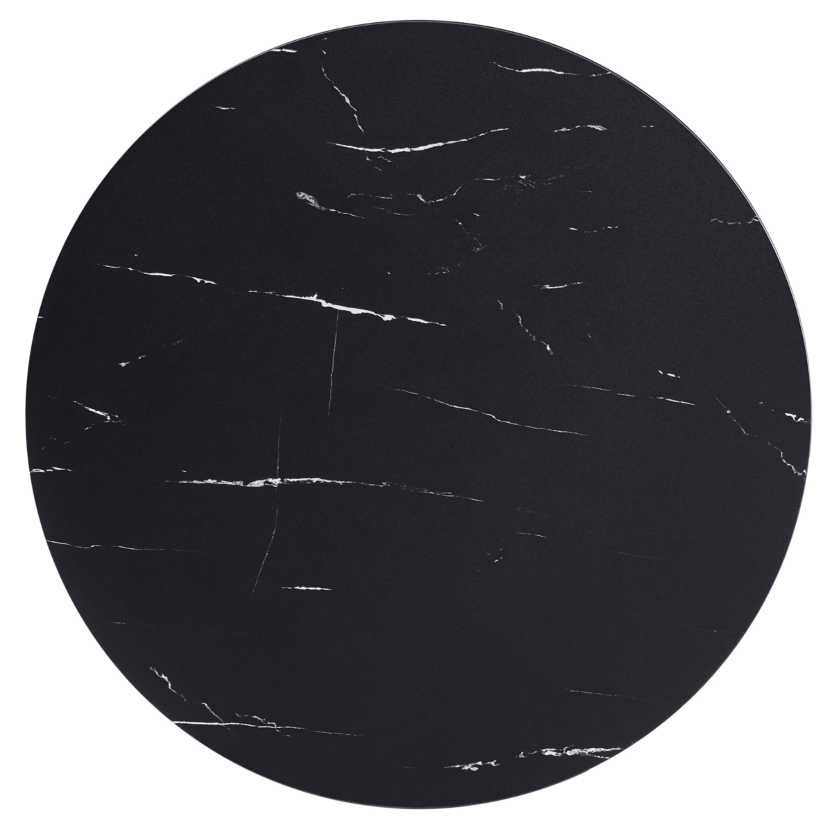 Leisuremod Dining Table Vail Collection Dining Table Black/Gold Round Base With 27"/36" Round Sintered Stone and MDF Wood Top