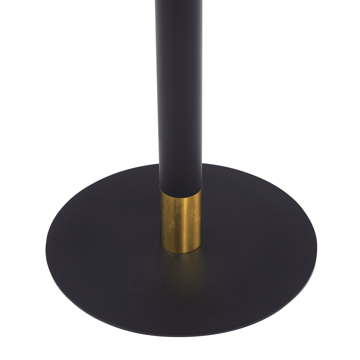 Leisuremod Dining Table Vail Collection Dining Table Black/Gold Round Base With 27"/36" Round Sintered Stone and MDF Wood Top