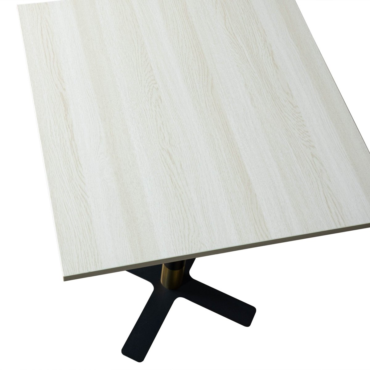 Leisuremod Dining Table Vail Collection Dining Table Black/Gold X Base With 24" Square MDF Top