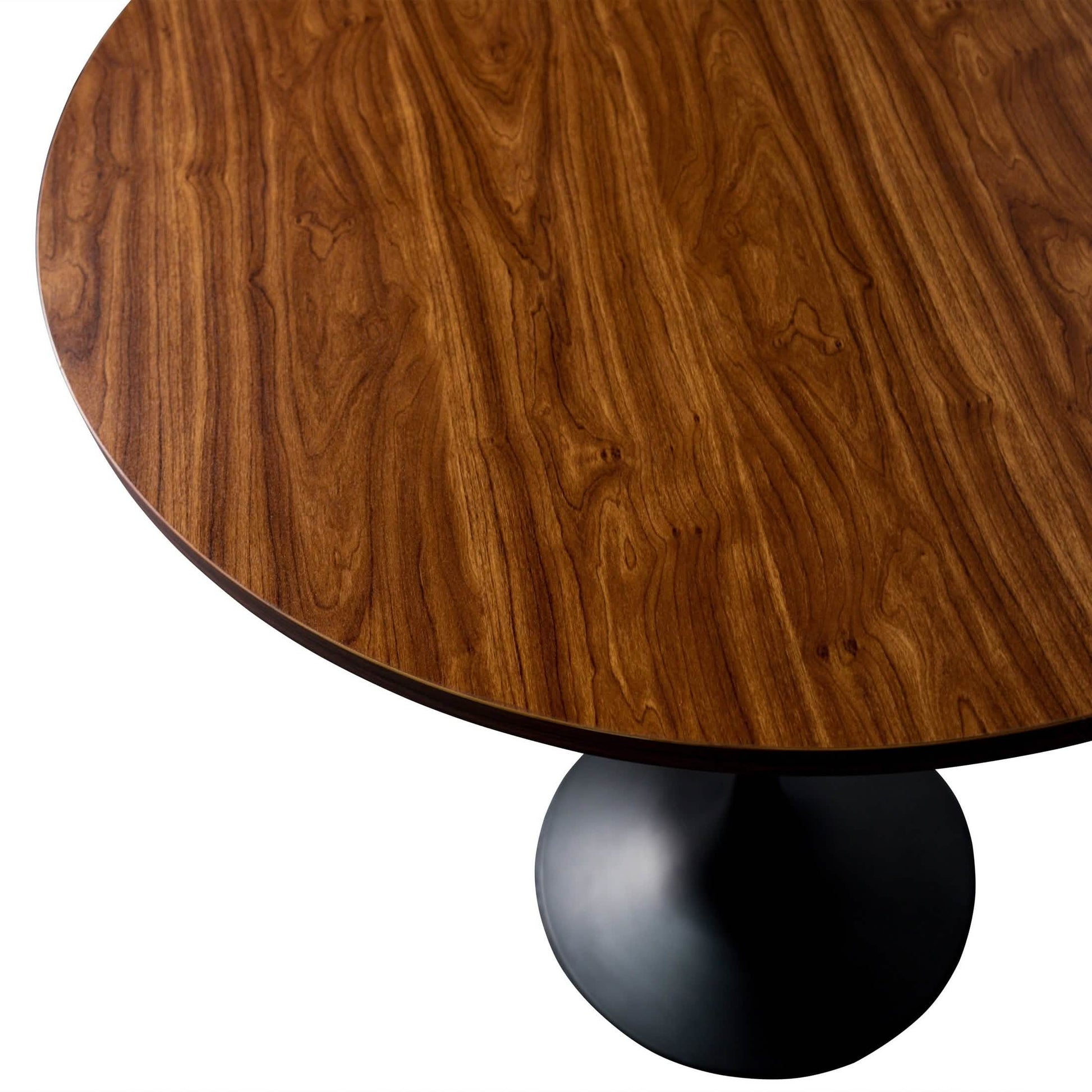 Verve Bar Height Dining Table with Round MDF/Sintered Stone/Resin Top & Black Stainless Steel Base 27 Inches Wide Black Marbleized Dining Table Leisuremod