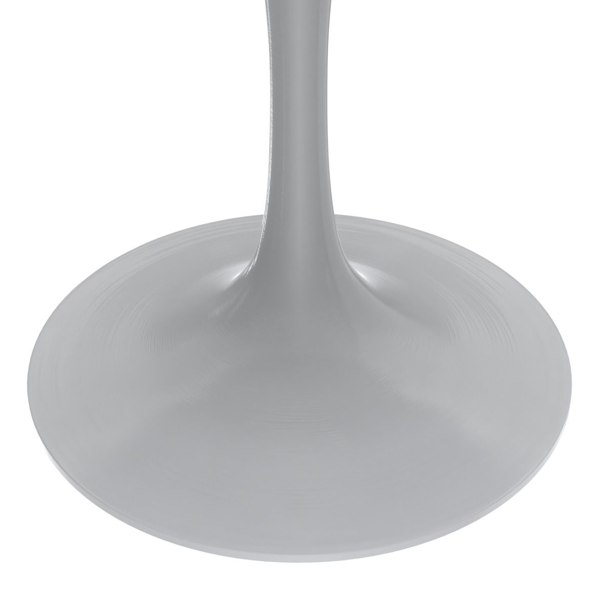 Leisuremod Dining Table Verve Round Dining Table with MDF/Sintered Stone/Resin Tabletop in White Stainless Steel Pedestal Base