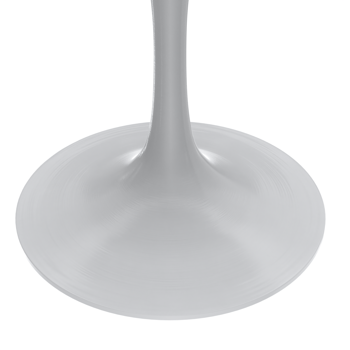 Leisuremod Dining Table Verve Round Dining Table with MDF/Sintered Stone/Resin Tabletop in White Stainless Steel Pedestal Base