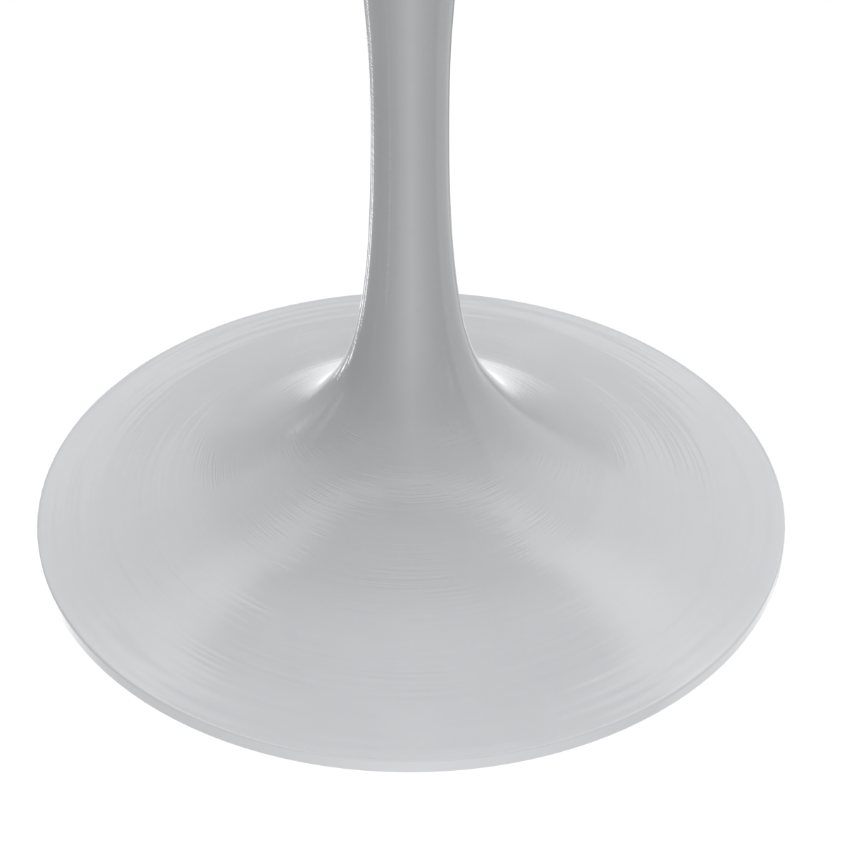 Leisuremod Dining Table Verve Round Dining Table with MDF/Sintered Stone/Resin Tabletop in White Stainless Steel Pedestal Base