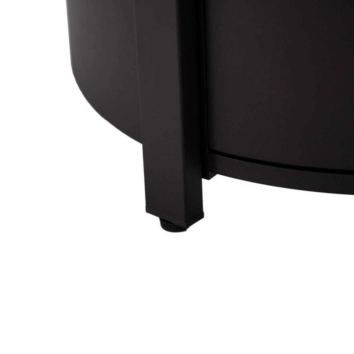 Walbrooke Outdoor Patio Round Fire Pit and Tank Holder Black Fire Pits Leisuremod
