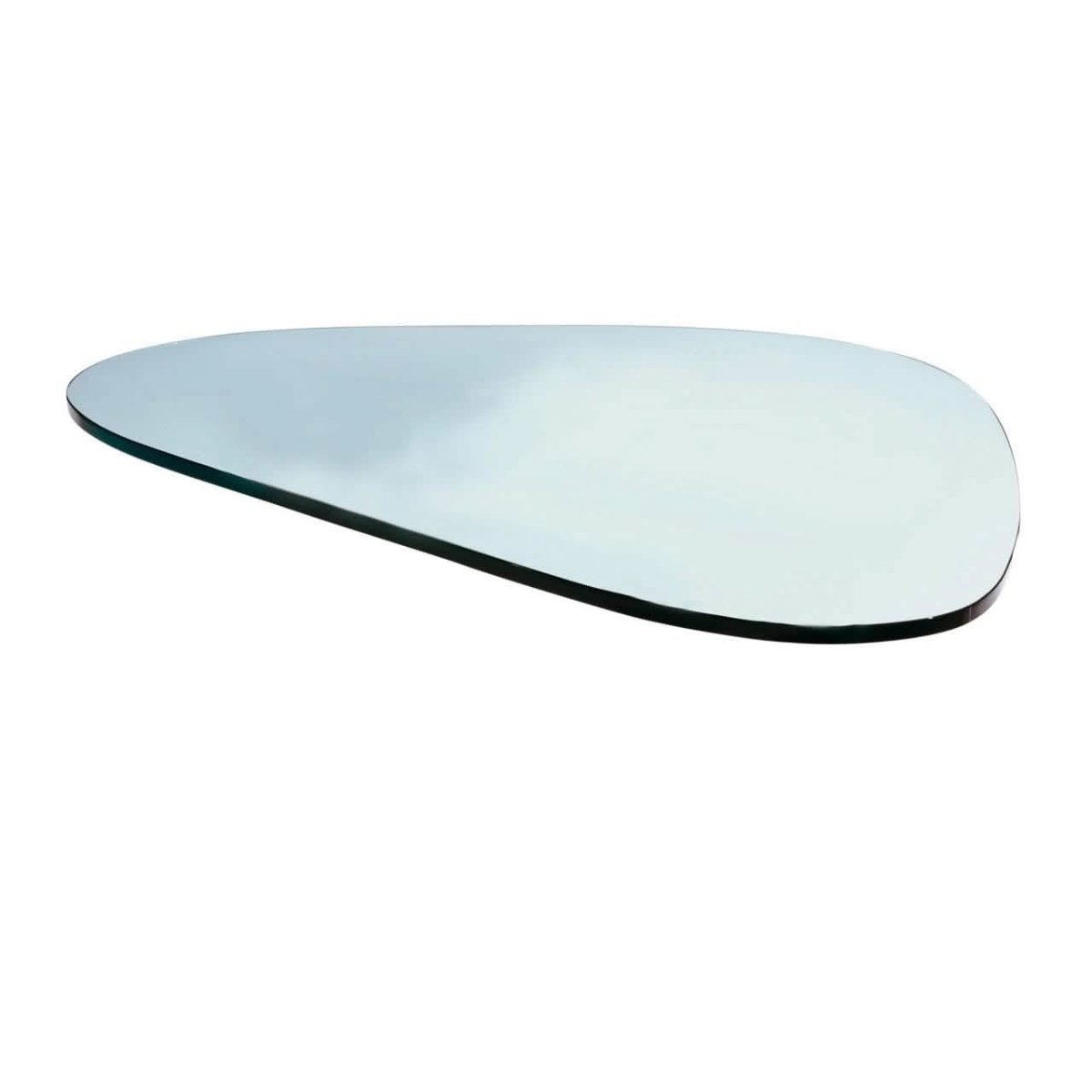 Imperial Modern Triangle Coffee Table Glass Top Leisuremod