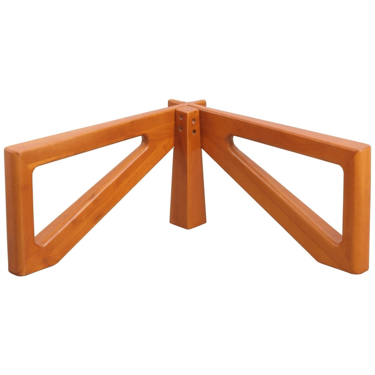 Imperial Triangle Coffee Table Base Natural Wood Leisuremod
