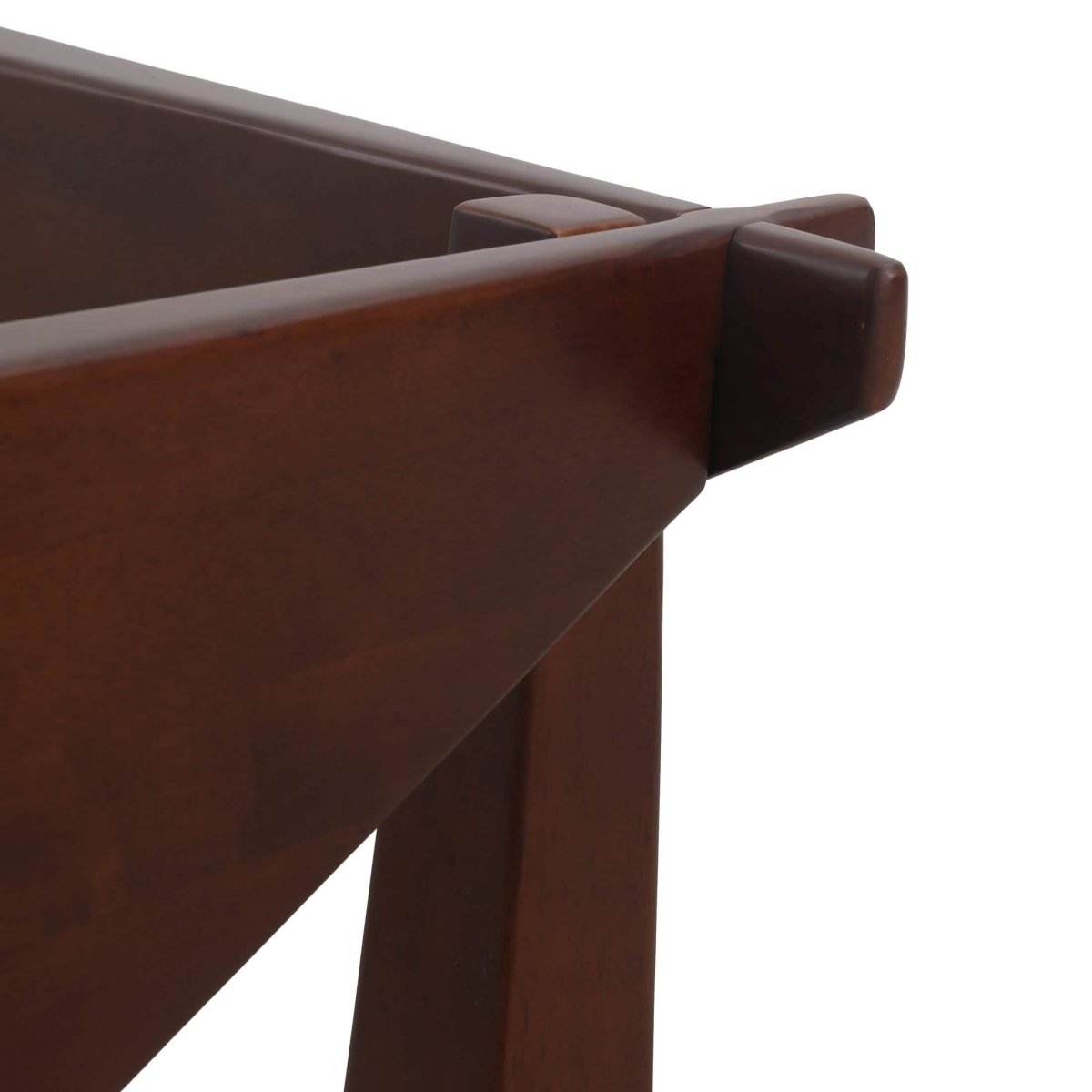 Imperial Triangle Coffee Table Base Natural Wood Leisuremod