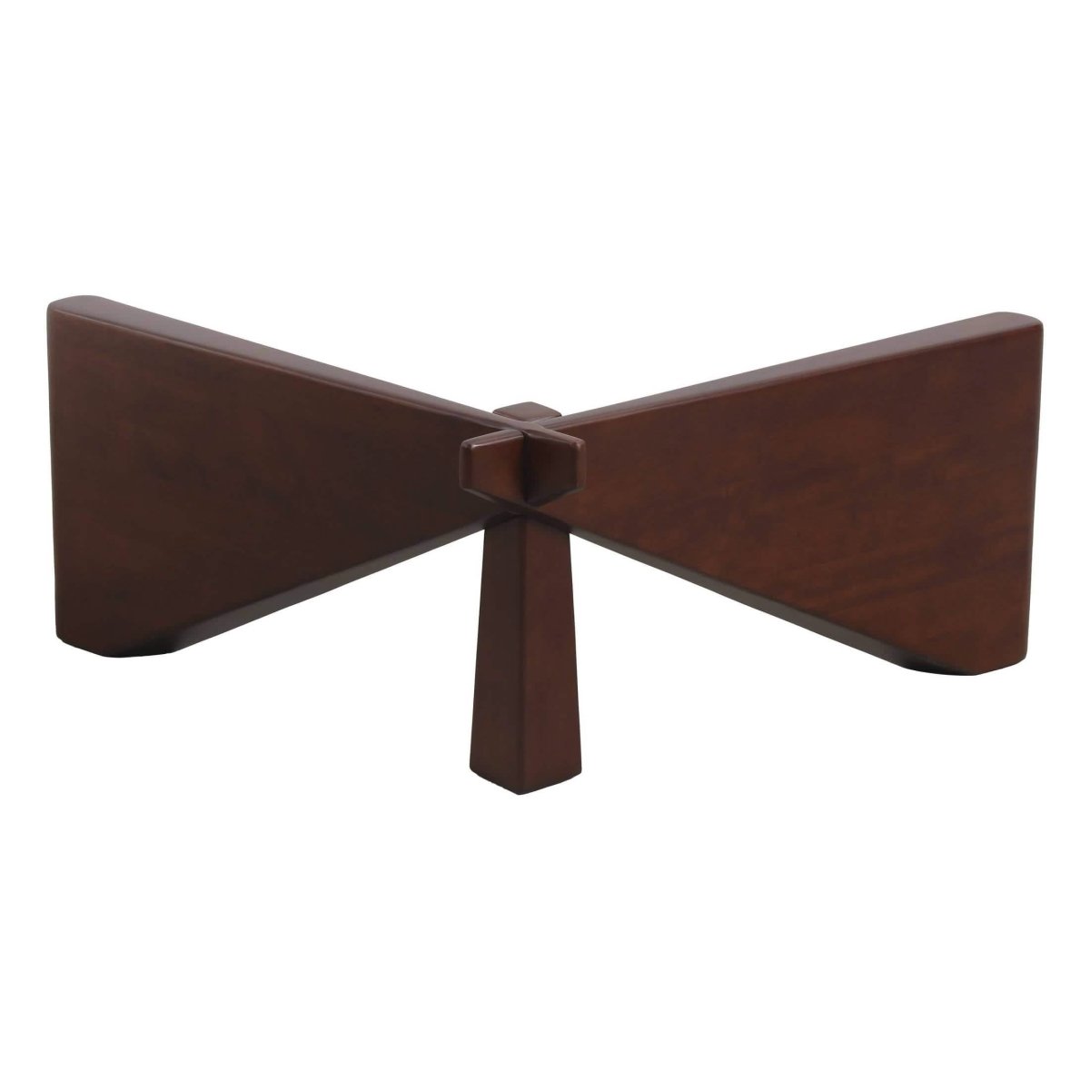 Imperial Triangle Coffee Table Base Natural Wood Leisuremod