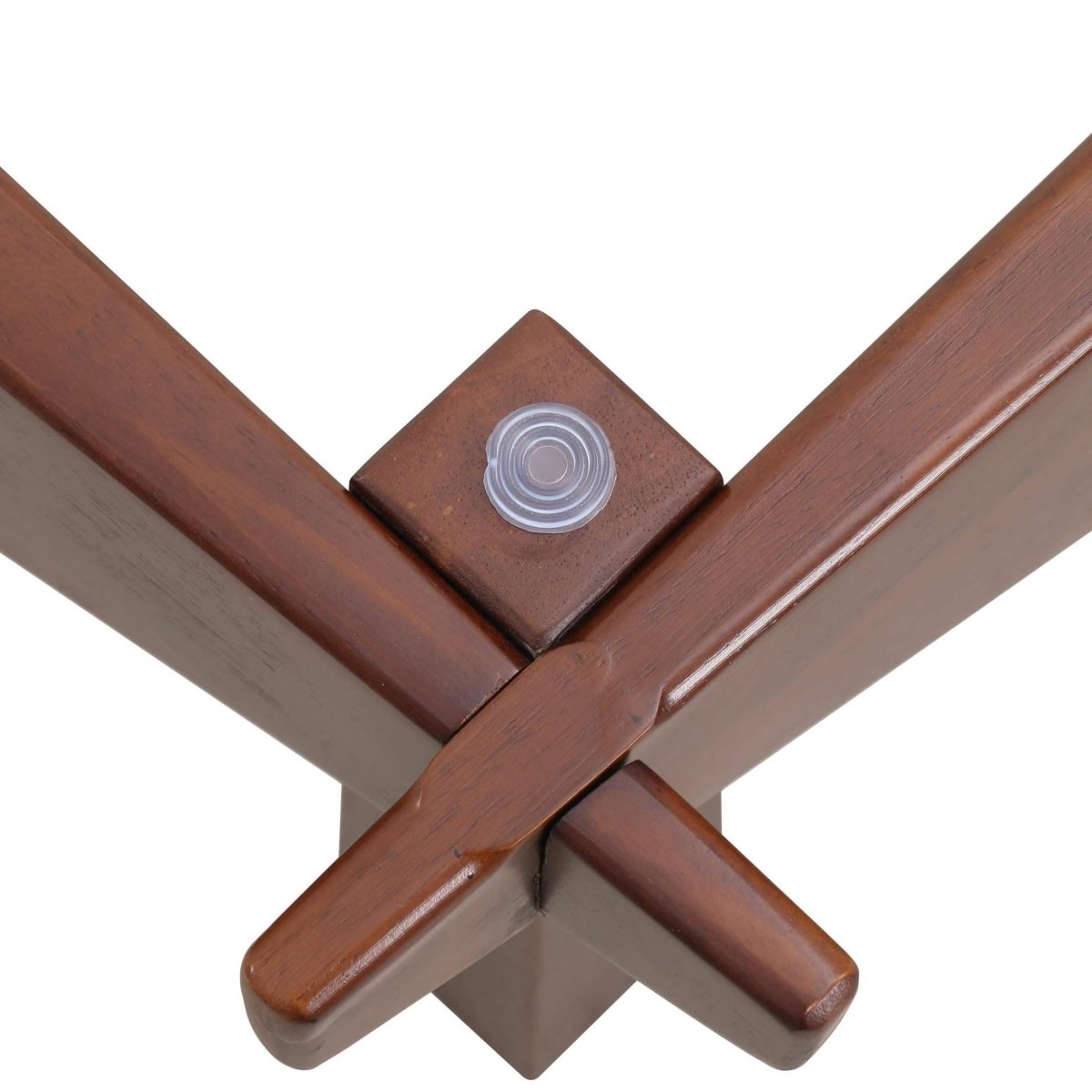 Imperial Triangle Coffee Table Base Dark Walnut Leisuremod