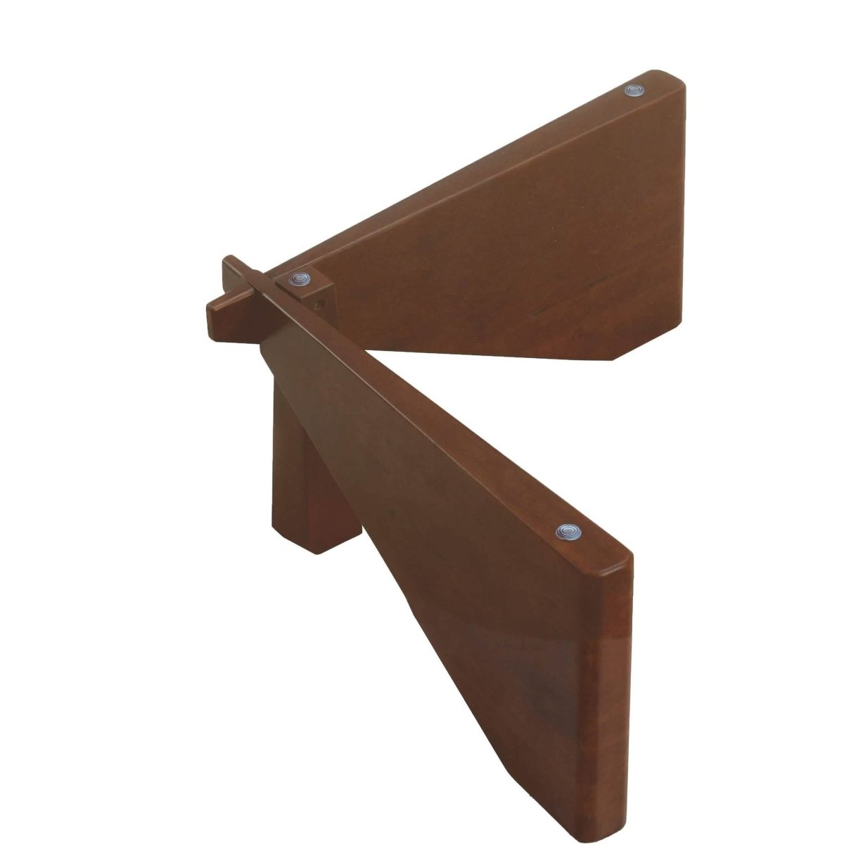 Imperial Triangle Coffee Table Base Dark Walnut Leisuremod